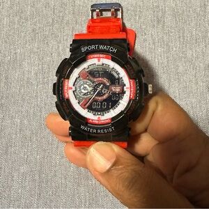Red and Black Sport Watch